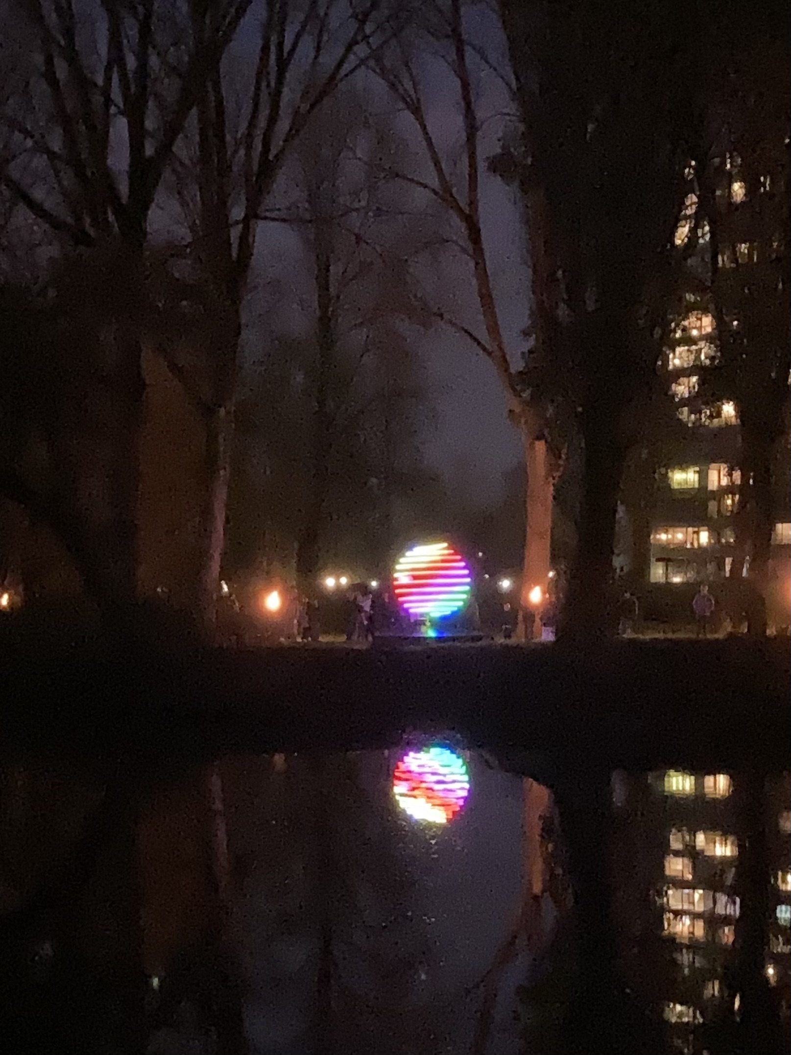 Marbles — Zaandam, reflected in water